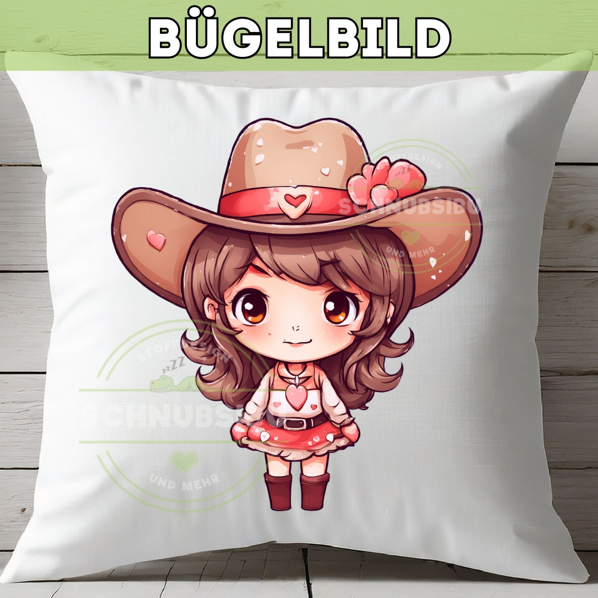 Bügelbild Kleines Cowgirl